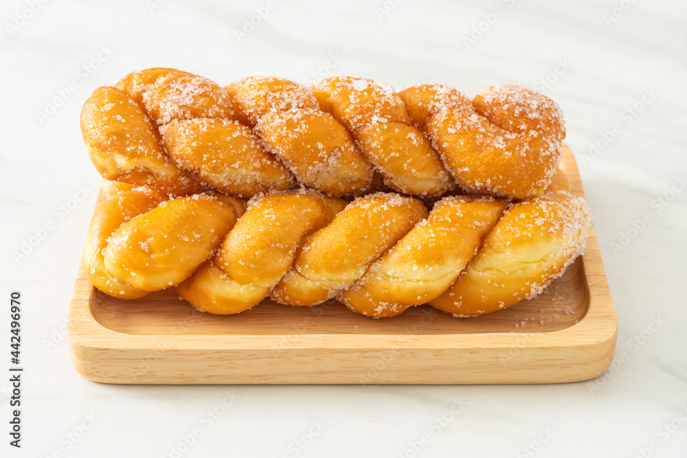 sugar doughnut in spiral shape