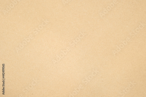 Texture of brown craft or kraft paper background, cardboard sheet, recycle carton paper, copy space for text. © tonstock