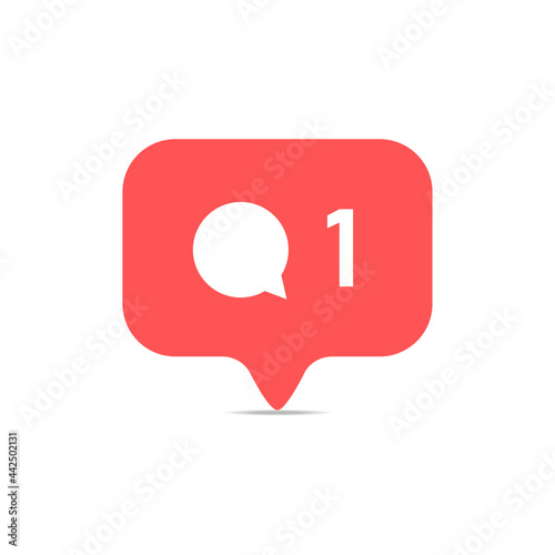Free Download Social media notification icon. Follow, comment, like icon. Vector illustration - GFXLoad