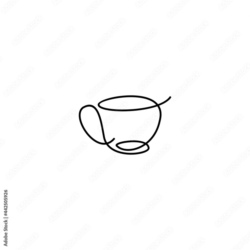 continuous line cafe logo vector continuous line cafe logo vector