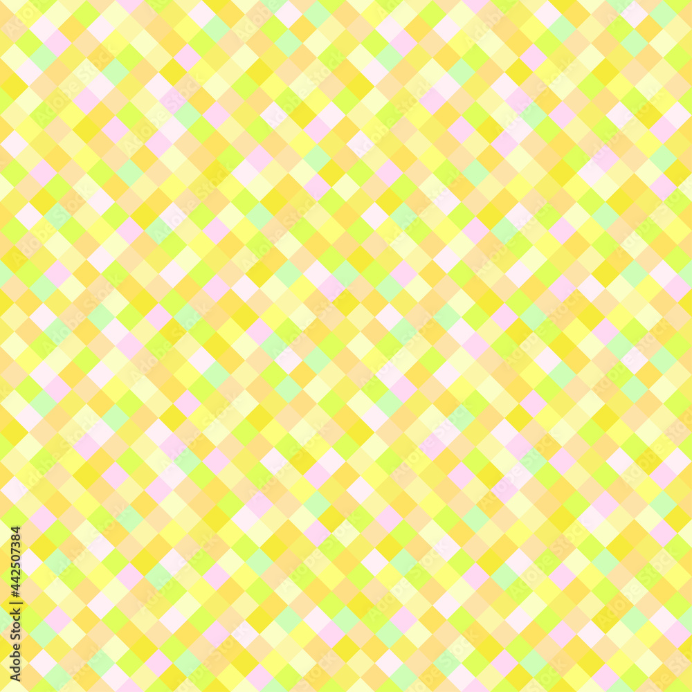 Seamless multicolored pattern. Checkered background. Abstract geometric wallpaper of the surface. Bright colors. Print for polygraphy, posters, t-shirts and textiles. Doodle for design. Greeting cards