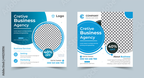Creative business banner Digital marketing Social media post template