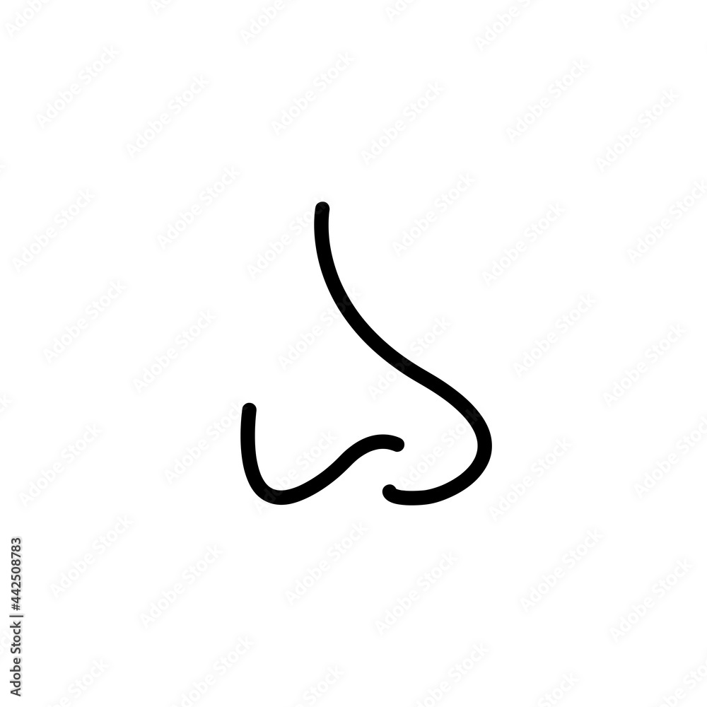 Nose icon. Smell. Vector graphics