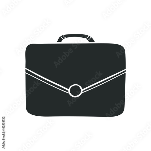 Briefcase Boss Icon Silhouette Illustration. Business Vector Graphic Pictogram Symbol Clip Art. Doodle Sketch Black Sign.