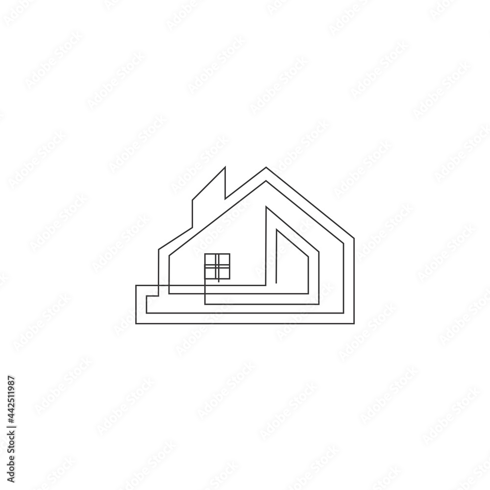 continuous line logo real estate
continuous line logo real estate