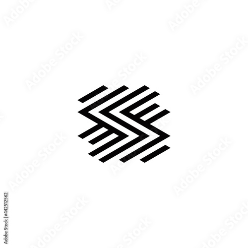 s initial logo design vector template