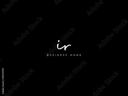 Letter IR Logo, signature ir logo icon vector for your business