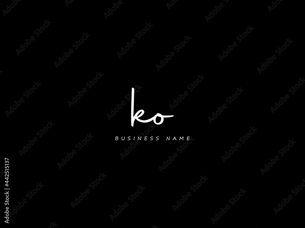 Letter KA Logo, signature ka logo icon vector for you - obrazy, fototapety, plakaty 