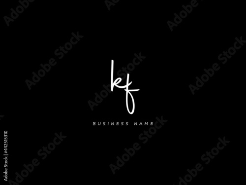 Letter KF Logo, signature kf logo icon vector for your business photo