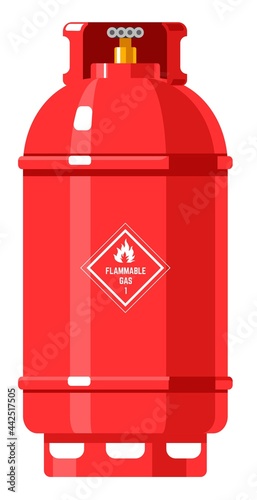 Gas and energy, propane or fuel in tank bottle