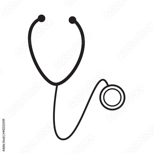 stetoskop icon vector on white background.