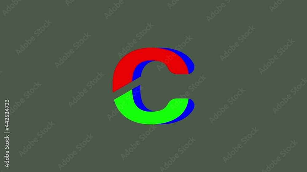 letter c logo animation with black background letter c logo animation with black background
