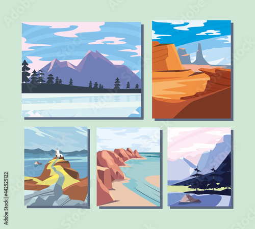 landscapes five scenes