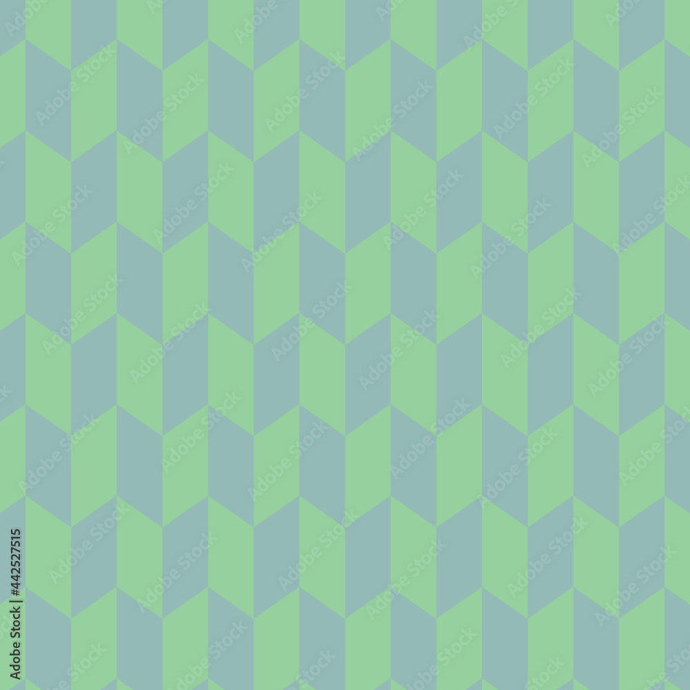 abstract colorful soft green geometric shapes and halftone minimalistic triangle texture on dark blue.
