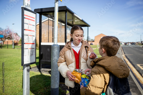 Fun While Waiting at the Bus Stop