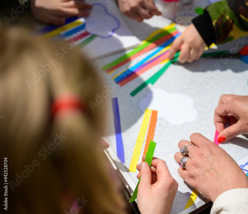 Photo of children's hands on training