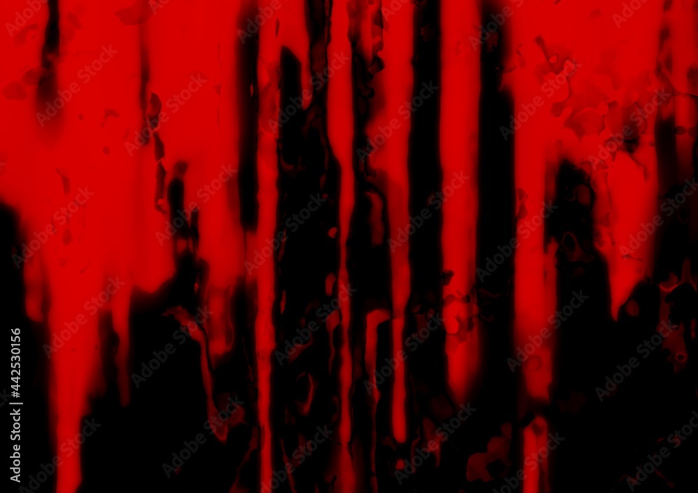 幻想的なホラーな赤と黒の滲むテクスチャ背景