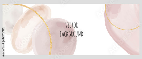 Abstract universal hand drawn vector background with watercolour shapes