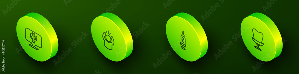 Set Isometric line Psychology, Psi, Anger, Addiction to the drug and Armchair icon. Vector Set Isometric line Psychology, Psi, Anger, Addiction to the drug and Armchair icon. Vector