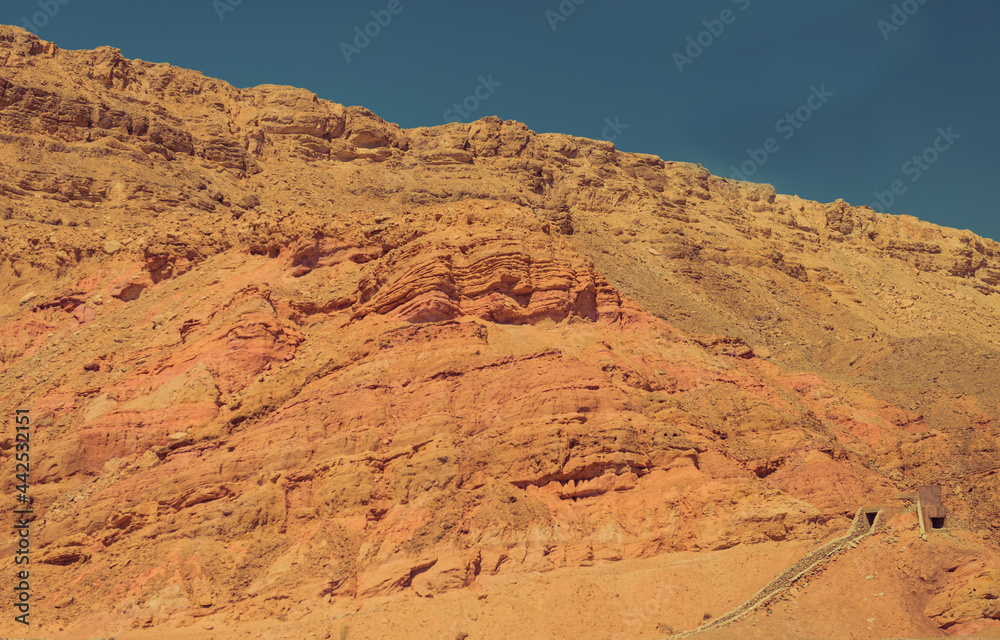 sandy hills horizon in Egypt at summer season sandy hills horizon in Egypt at summer season