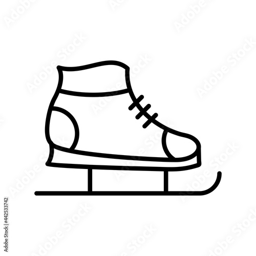 Skates Outline Vector Icon Design