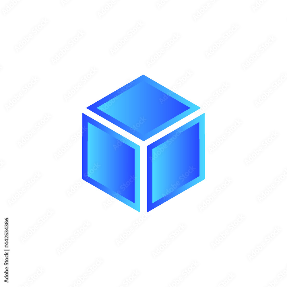 Blue hexagon geometric logo badge for business, technology company. Blue hexagon geometric logo badge for business, technology company.