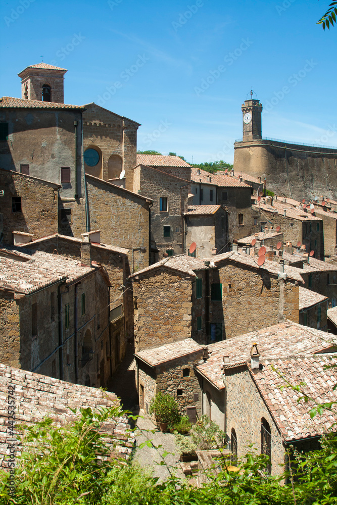 Obraz premium Italia, Toscana, Grosseto, il paese di Sorano.