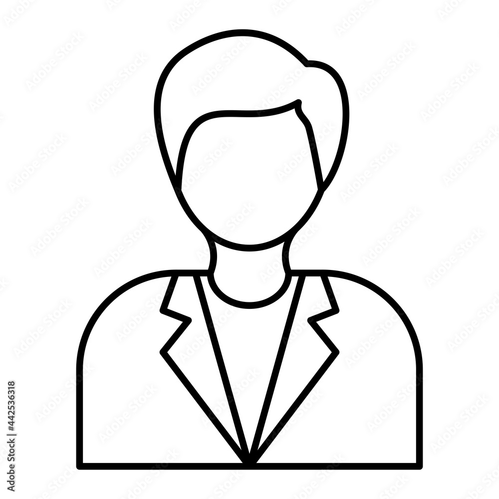 Vector Chemist Outline Icon Design Vector Chemist Outline Icon Design