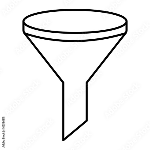 Vector Funnel Outline Icon Design