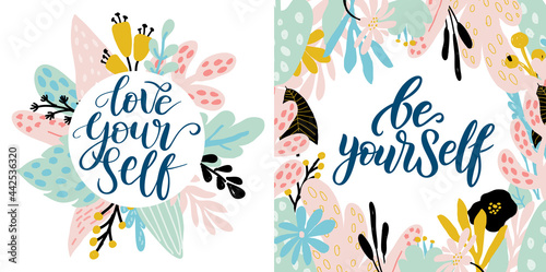 Love yourself vector quote фототапет