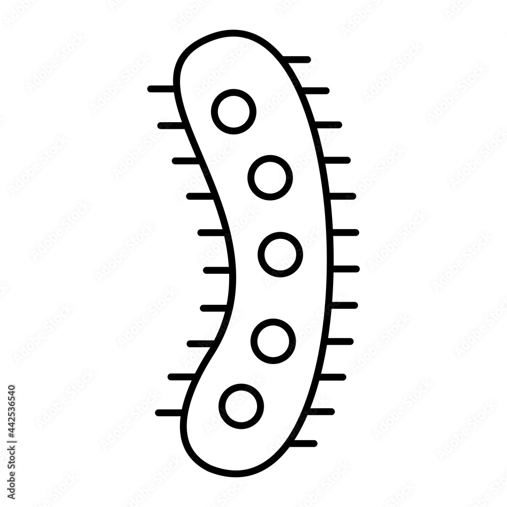 Vector Bacteria Outline Icon Design Vector Bacteria Outline Icon Design