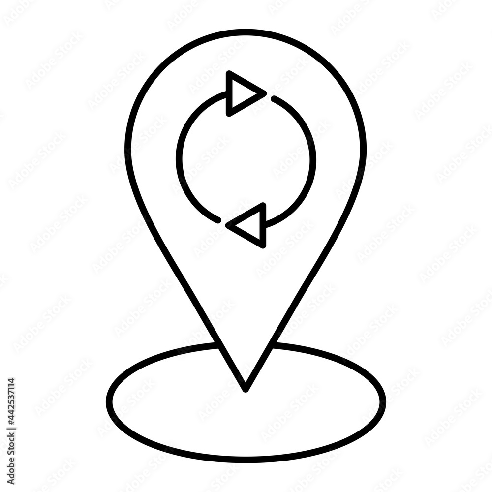 Vector Location Refresh Outline Icon Design Vector Location Refresh Outline Icon Design