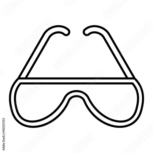 Vector Safety Glasses Outline Icon Design