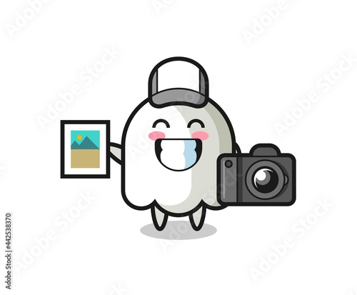 Character Illustration of ghost as a photographer