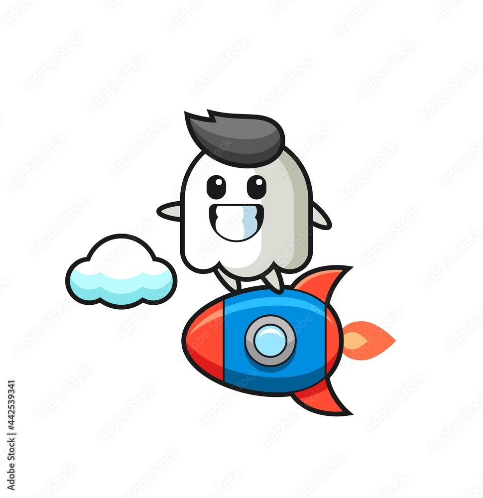 ghost mascot character riding a rocket ghost mascot character riding a rocket