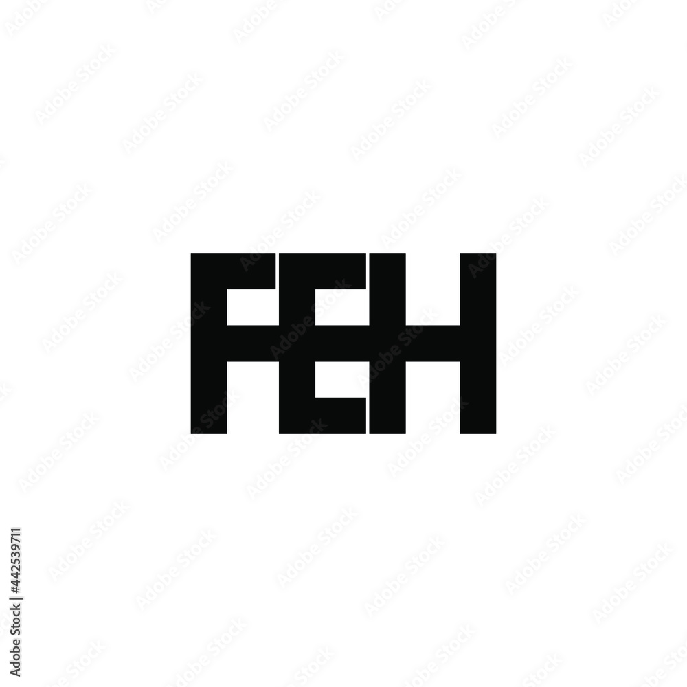 feh letter original monogram logo design feh letter original monogram logo design