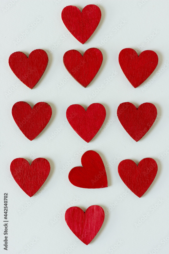 red hearts background