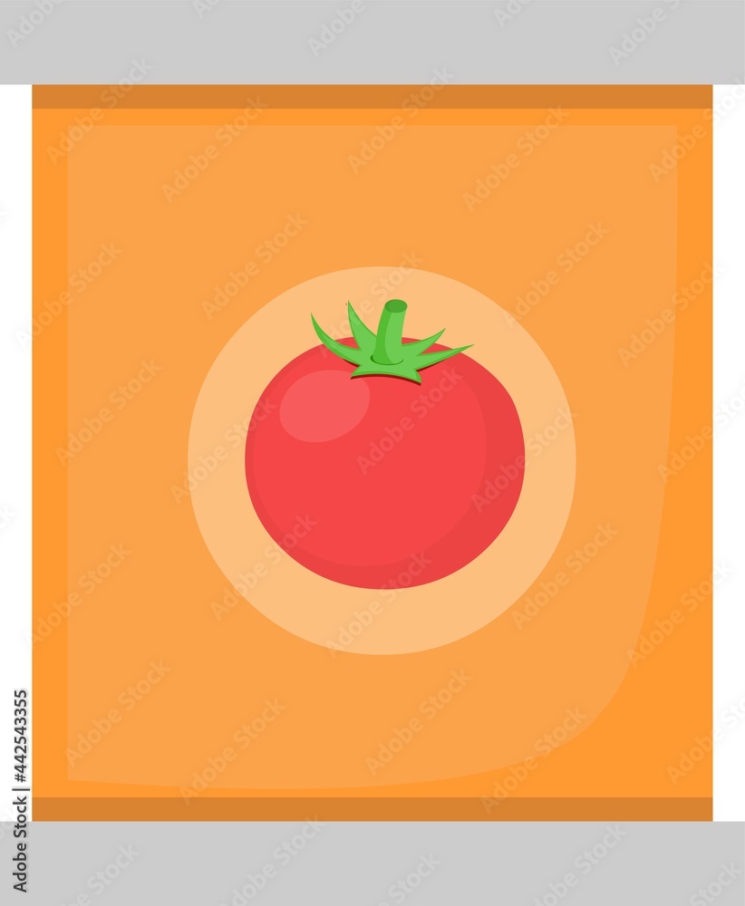 Vector emoticon illustration of a canned tomato sauce Vector emoticon illustration of a canned tomato sauce