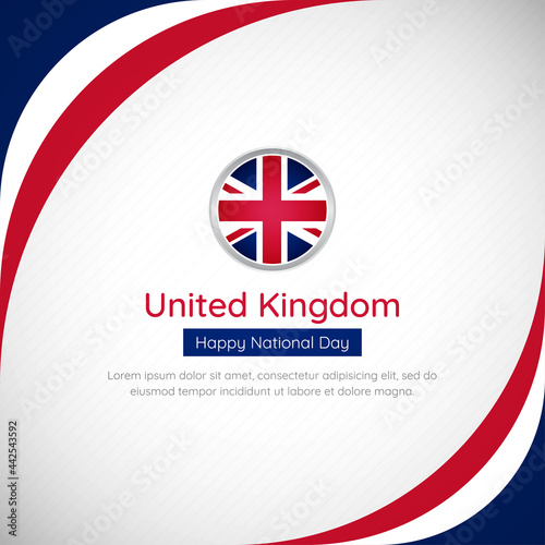 Abstract UK country flag background with creative happy national day of United Kingdom vector illustration