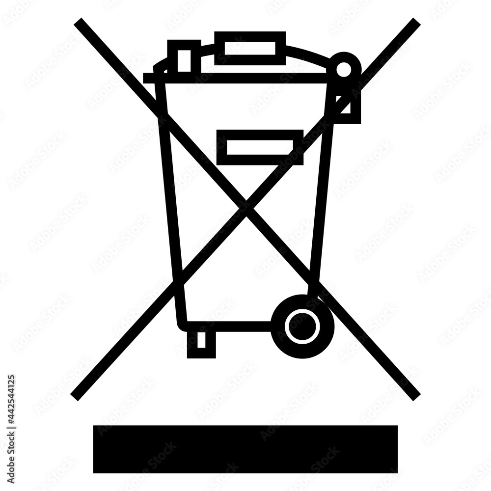 Caution No Waste Symbol Sign Isolate On White Background Caution No Waste Symbol Sign Isolate On White Background