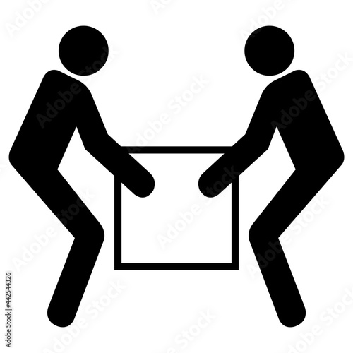 Use Two Person Lift Symbol Sign  Isolate On White Background,Vector Illustration EPS.10