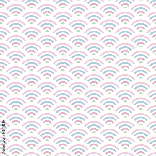 Traditional Japanese pattern in pastel colors. Seamless vector illustration. Great for website backgrounds and wrapping paper.