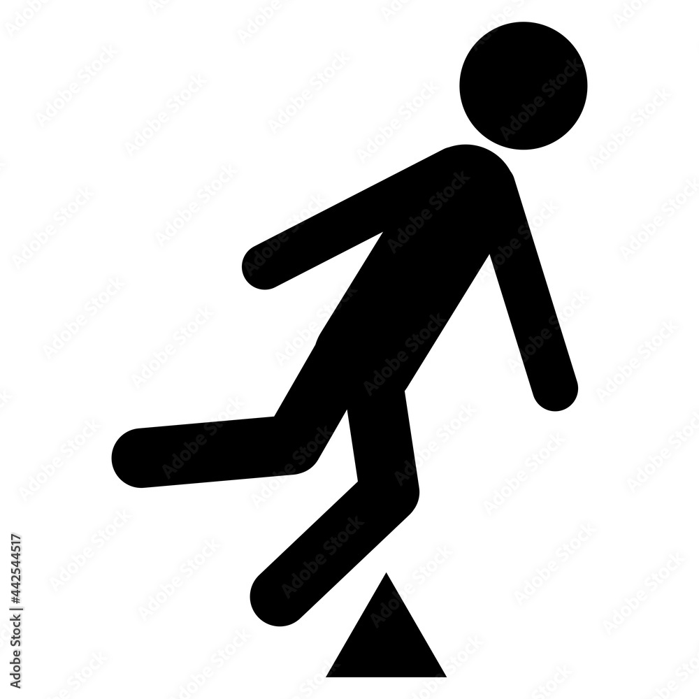 Trip Hazard Symbol Sign Isolate On White Background,Vector Illustration EPS.10 Trip Hazard Symbol Sign Isolate On White Background,Vector Illustration EPS.10