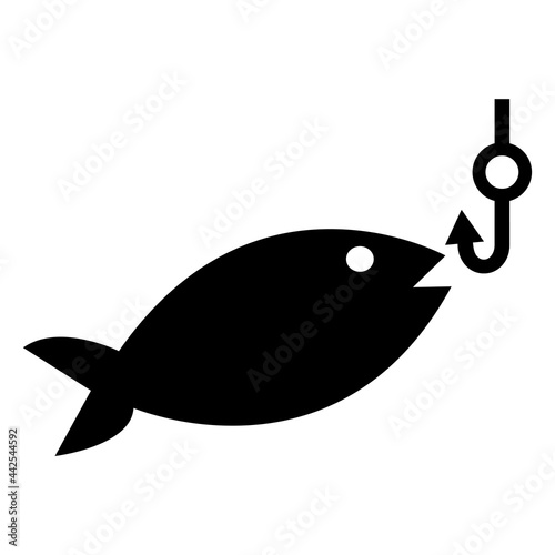 No Fishing Symbol Sign Isolate On White Background,Vector Illustration EPS.10