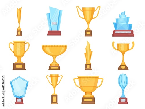 Fototapeta Golden trophy cups