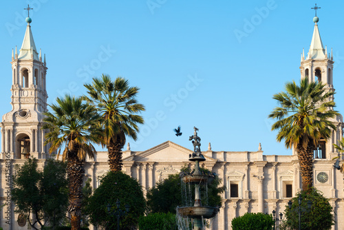 Arequipa Cathedral at the main square, Arequipa; Peru photo