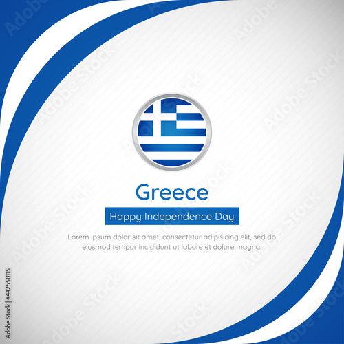 Abstract Greece country flag background with creative happy independence day of Greece vector illustration