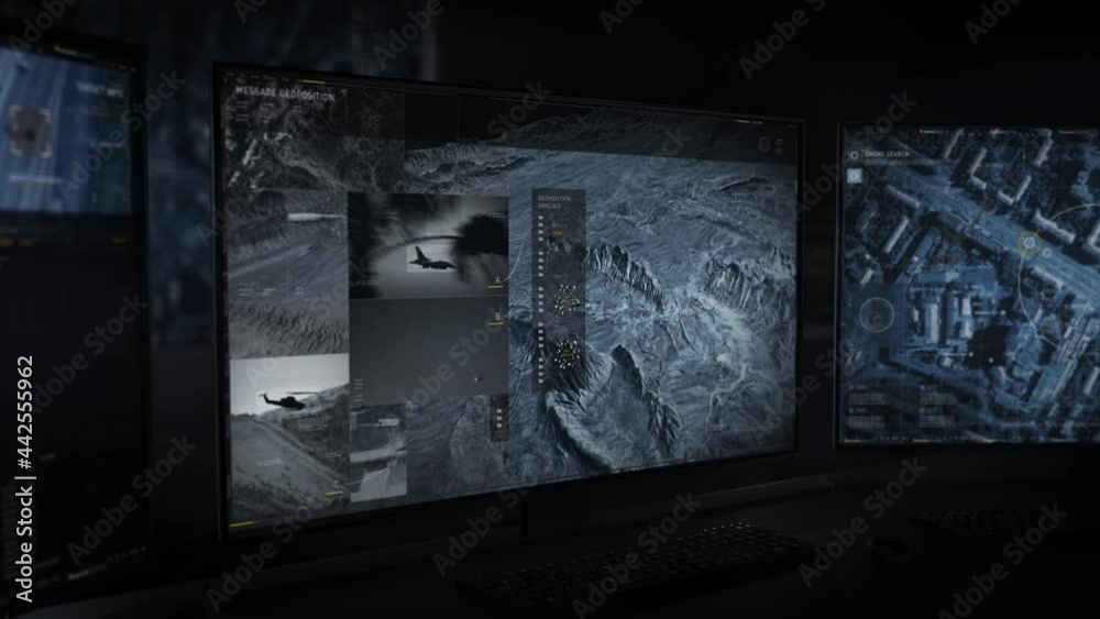 Searching Military Vehicles On Earth Map Using Satellite Data. Geo ...
