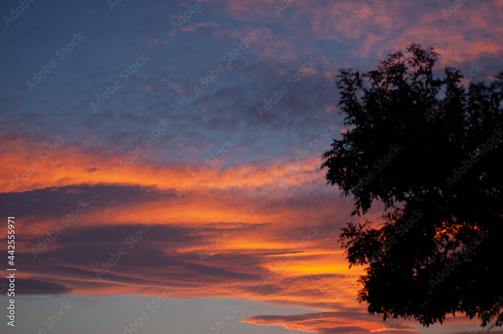 ANCONA, BLUE ORANGE, CLOUDS, MARE, ORANGE, STREET LAMP, SUNSET