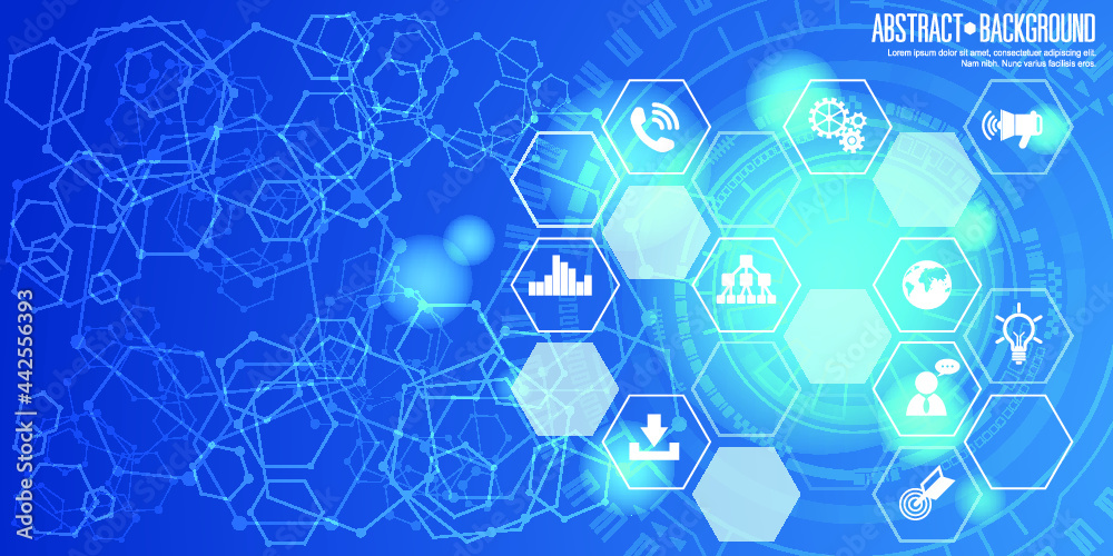 Network community and Connection technologies for business. Mixed media.